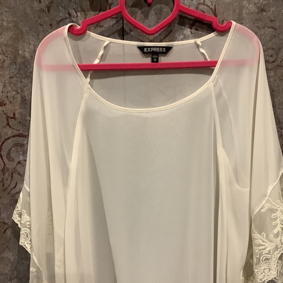 NWOT Express Poncho Type Sheer Top - Picture 4 of 5